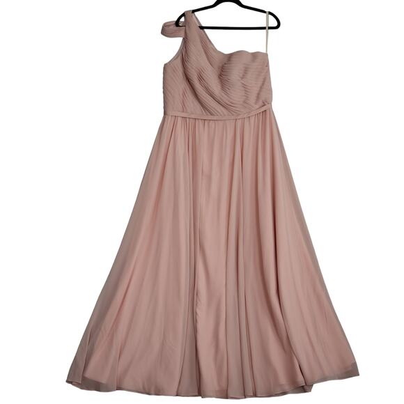 Morilee by Madeline Gardner One Shoulder Bridesmaid Dress Womens Plus Size 22 - Picture 1 of 9